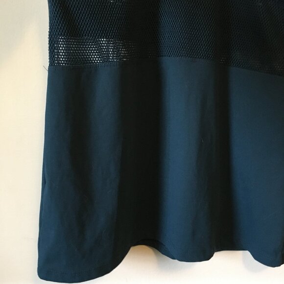 90 Degree By Reflex Dark Blue Turquoise Racerback Mesh Yoga Tank - Picture 6 of 13